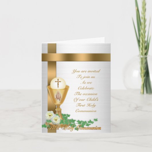 Erste Kommunionseinladung Einladung (Vorderseite)