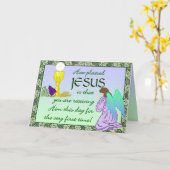 Erste Kommunionskarte Karte (Gelbe Blume)