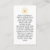 Erste Kommunionskarte Visitenkarte (Rückseite)