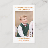 Erste Kommunionskarte Visitenkarte (Vorderseite)