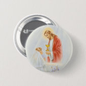 Erste Kommunionsmädchen Button (Vorne & Hinten)