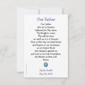 Erste Kommunizierbare Gebetskarte für Jungen (Rückseite)