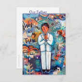 Erste Kommunizierbare Gebetskarte für Jungen (Vorne/Hinten)