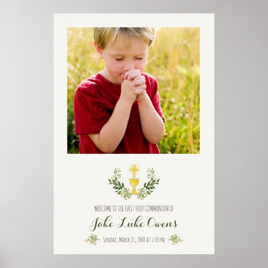 Erste Kommunizierungsanleitung Foto-Banner/Poster Poster (Vorne)