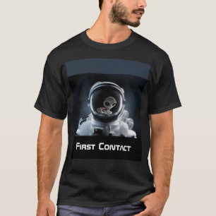 Erste Kontaktaufnahme mit dem Astronauten und der T-Shirt