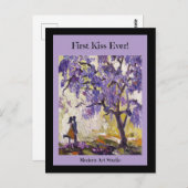 Erste Kuss je! Postkarte (Vorne/Hinten)