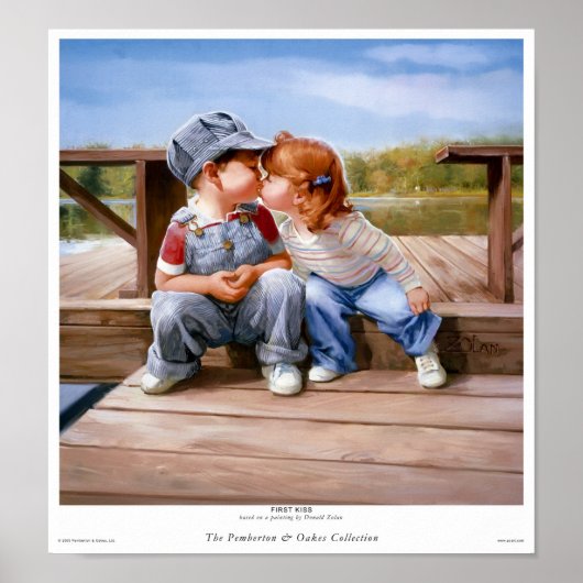 Erste Kuss Print Poster (Vorne)