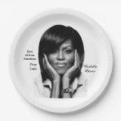 ERSTE LADY MICHELLE OBAMA PAPPTELLER (Vorderseite)