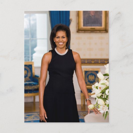 ERSTE LADY MICHELLE OBAMA POSTKARTE (Vorderseite)