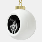 ERSTE LADY MICHELLE OBAMA-Zierkunst Keramik Kugel-Ornament (Rechts)