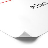 Erste Lehre Alphabet Englisch Sprachdiagramm Poster (Ecke)