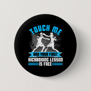 Erste Lektion Kickboxen T-Shirt Mma-Geschenk für M Button