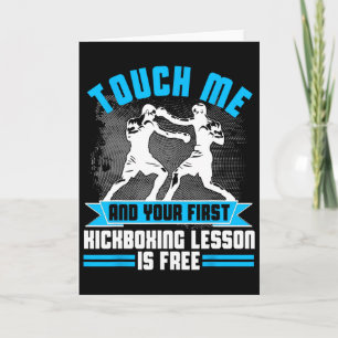 Erste Lektion Kickboxen T-Shirt Mma Geschenk für M Karte