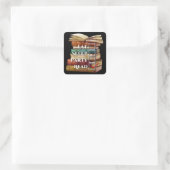 Erste Lesung Quadratischer Aufkleber (Tasche)