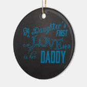 erste Liebe der Töchter ihr Vati Keramikornament (Links)