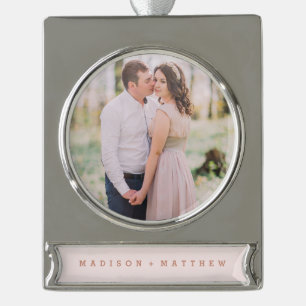 Erste Liebe-Feiertags-Verzierung Banner-Ornament Silber