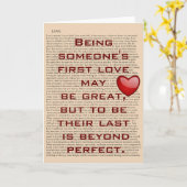 Erste Liebe - Grußkarte Karte (Gelbe Blume)