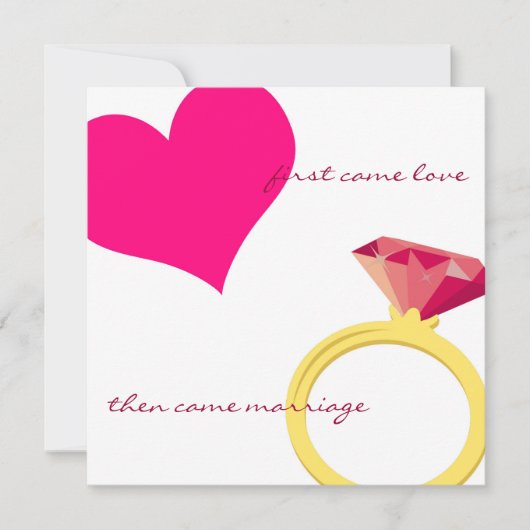 ERSTE LIEBE-Rosa Einladung (Vorderseite)