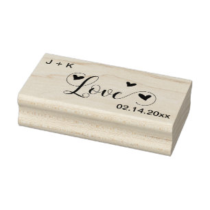 Erste Liebe und Datum Gummistempel