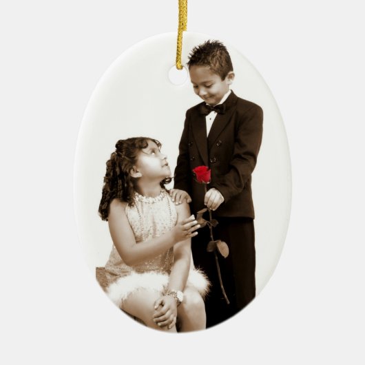 Erste Liebe-Verzierung Keramik Ornament (Vorne)