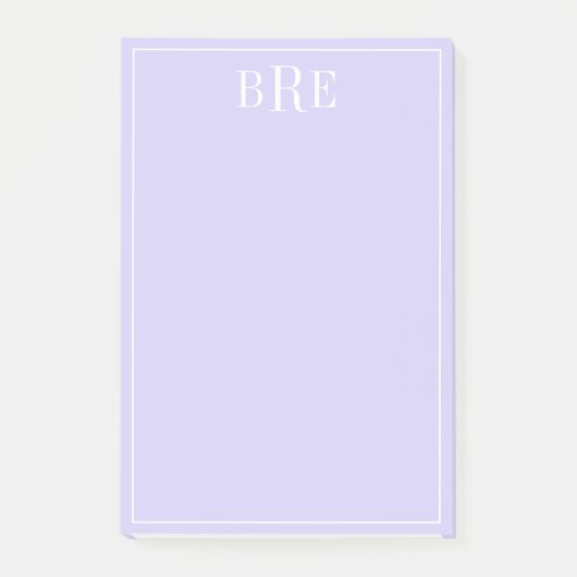 Erste Lila Post-it Klebezettel (Vorderseite)