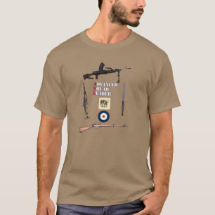 Erste Linie Gruppe ASL Briten mit Waffen-Grenze T-Shirt