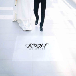 Erste Logokombinationen für Hochzeiten Bodenaufkleber