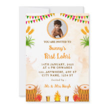 Erste Lohri Einladungskarte, Lohri Party Card