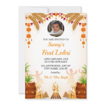 Erste Lohri Einladungskarte, Lohri Party Card