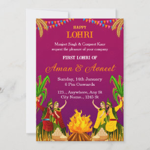 Erste Lohri-Feier-Einladungskarte Einladung