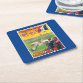 Erste Luftfahrt Grandprix Rechteckiger Pappuntersetzer (angewinkelt)