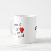 Erste Mama glücklich Mutter Tag einfach handgeschr Kaffeetasse (Vorderseite Links)