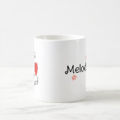 Erste Mama glücklich Mutter Tag einfach handgeschr Kaffeetasse (Mittel)