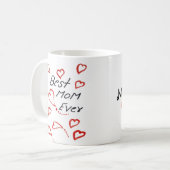 Erste Mama glücklich Mutter Tag einfach handgeschr Kaffeetasse (Vorderseite Links)
