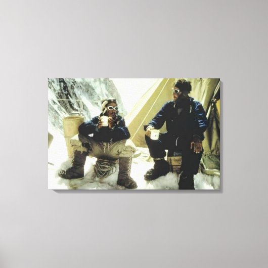 Erste Männer, die den Everest Hillary Norgay 1953 Leinwanddruck (Vorderseite)