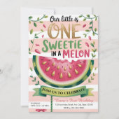 Erste Melonen-Geburtstagsfeier Einladung (Vorderseite)