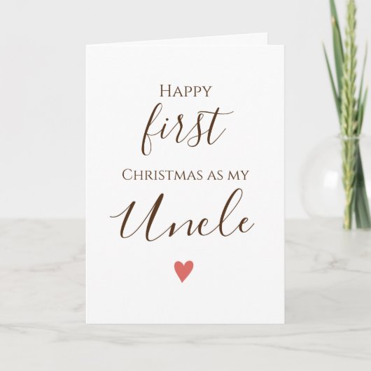 Erste Merry Chirstmas Oncle Card Karte (Vorderseite)