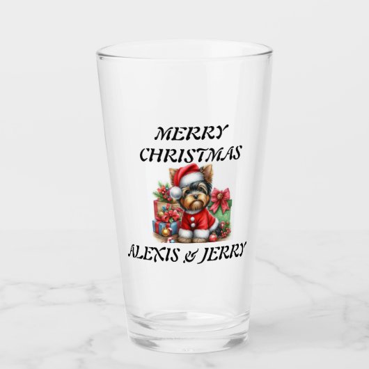 ERSTE MERRY CHRISTMAS YORKA GLAS (Vorderseite)