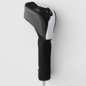 Erste Mit Augen schwarze Katze Golf Headcover (angewinkelt)