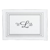 Erste mit Monogramm Pillowcases Kissenbezug (Vorderseite-Links)