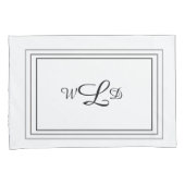 Erste mit Monogramm Pillowcases Kissenbezug (Vorderseite-Rechts)