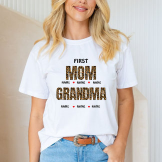 ERSTE MOM JETZT OMA Nana &benutzerdefinierte Enkel T-Shirt