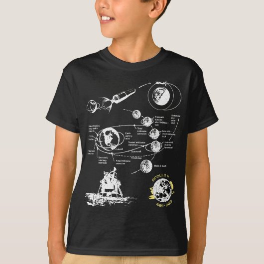 Erste Mondlandung 50 Jahre Jubiläum von Apollo 11 T-Shirt (Vorderseite)