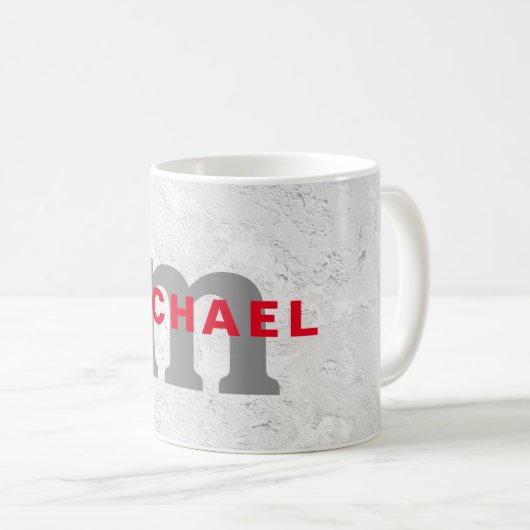 Erste Monogramm beruflich schlicht fügen Sie Ihren Kaffeetasse (VorderseiteRechts)