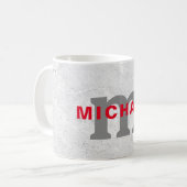 Erste Monogramm beruflich schlicht fügen Sie Ihren Kaffeetasse (Vorderseite Links)