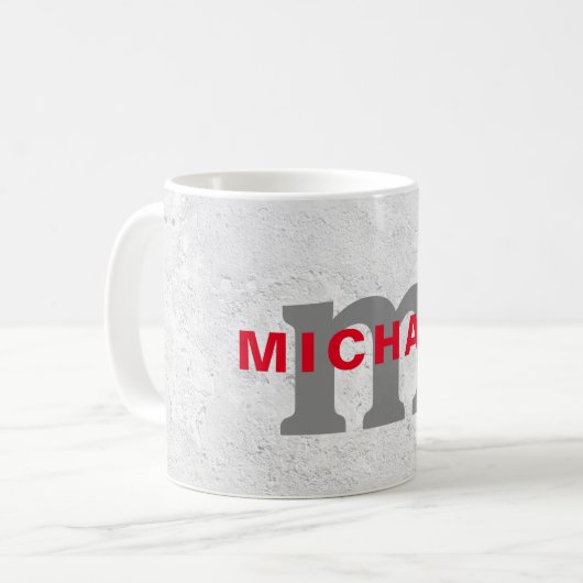 Erste Monogramm beruflich schlicht fügen Sie Ihren Kaffeetasse (Vorderseite Links)