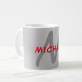 Erste Monogramm beruflich schlicht fügen Sie Ihren Kaffeetasse (Vorderseite Links)