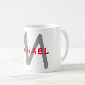 Erste Monogramm beruflich schlicht fügen Sie Ihren Kaffeetasse (VorderseiteRechts)