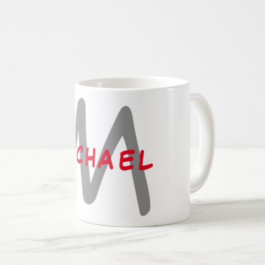 Erste Monogramm beruflich schlicht fügen Sie Ihren Kaffeetasse (VorderseiteRechts)