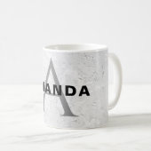 Erste Monogramm beruflich schlicht fügen Sie Ihren Kaffeetasse (VorderseiteRechts)